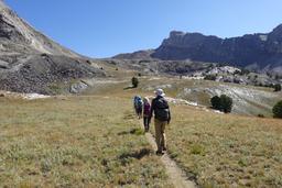 Heading for the saddle, with old hyndman on the right [sat aug 17 10:01:12 mdt 2024]
